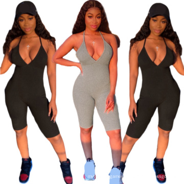 Best Selling Sexy Sport Jumpsuit with Open Chest and Back